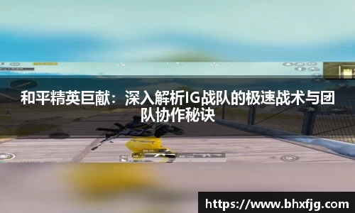 和平精英巨献：深入解析IG战队的极速战术与团队协作秘诀