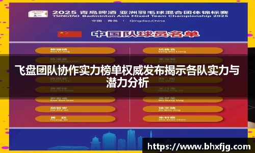 飞盘团队协作实力榜单权威发布揭示各队实力与潜力分析